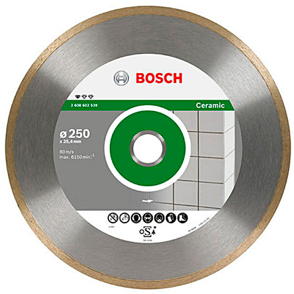 Алмазний відрізний круг Bosch Standard for Ceramic, 250-25,40/30 мм