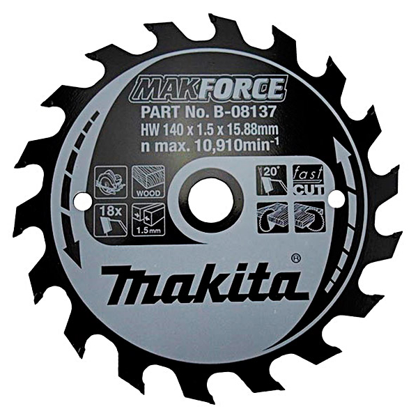 Пильный диск Makita MAKForce 140x15,88 мм 18Т