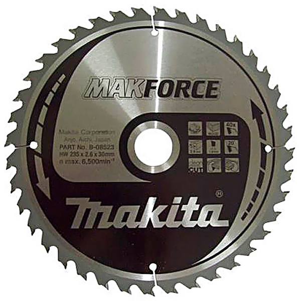 Пиляльний диск Makita MAKForce 235x30 мм 40Т