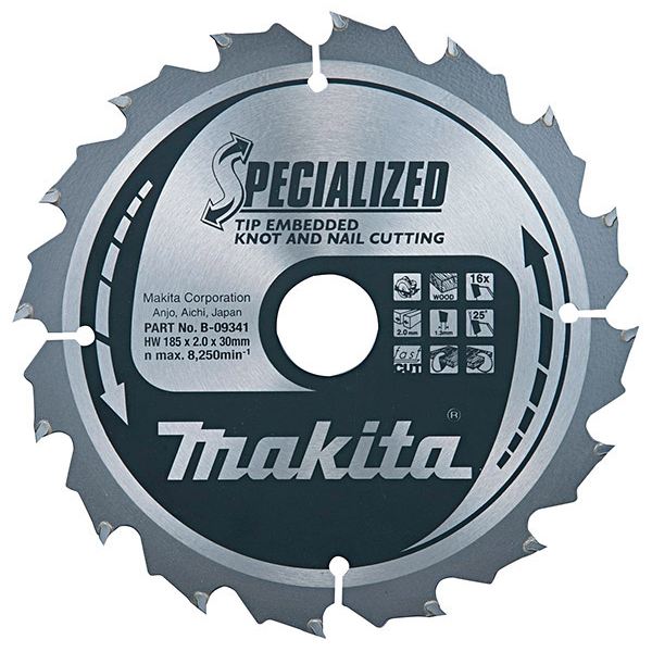 Пильный диск Makita Specialized 185x30 мм 16T