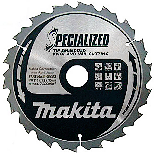 Пильный диск Makita Specialized 210x30 мм 18T