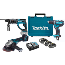 Набор инструментов Makita DLXMUA504A (DGA504Z, DHR202Z, DDF482RFE3)