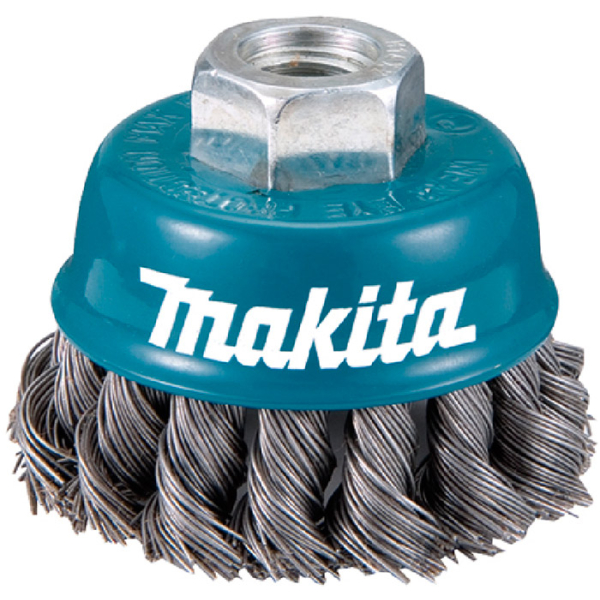 Чашечная щетка Makita, 60х0,5 мм, М14, 16, скрученная стальная проволока