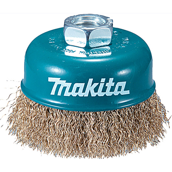 Чашечная щетка Makita, 90х0,3 мм, М14, гофрированная стальная проволока