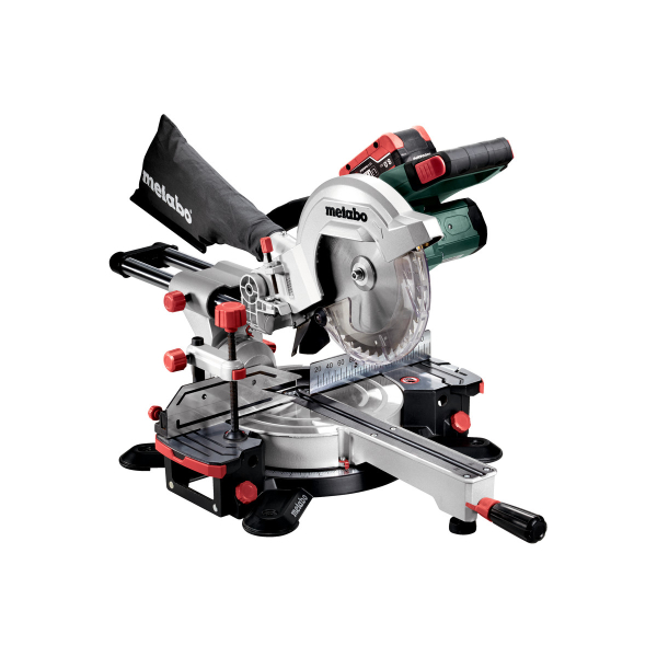 Аккумуляторная торцовочная пила Metabo KGS 18 LTX 216, 2xLiHD 8.0Ah, з/у