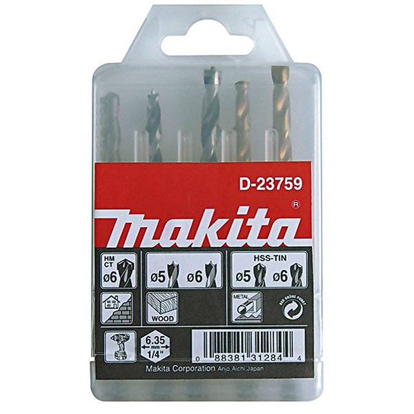 Комбінований набір свердел Makita, 5 шт