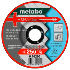Круг зачисний Metabo M-Calibur, по нержавійці, 125x7x22,23 мм