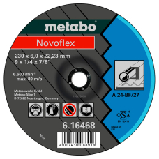 Круг зачисний Metabo Novoflex, по сталі, 125x6x22,23 мм