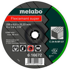 Круг зачистной Metabo Flexiamant Super по камню, 230x6x22,23 мм