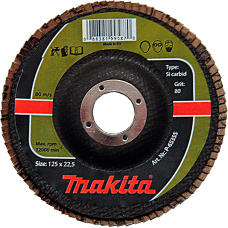 Лепестковый шлифкруг Makita, 180х22,23 мм, К80, карбид кремния