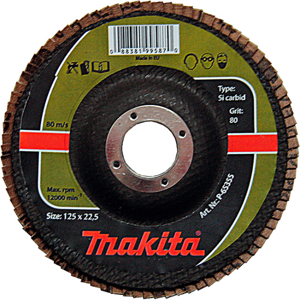 Лепестковый шлифкруг Makita, 115х22,23 мм, К60, карбид кремния