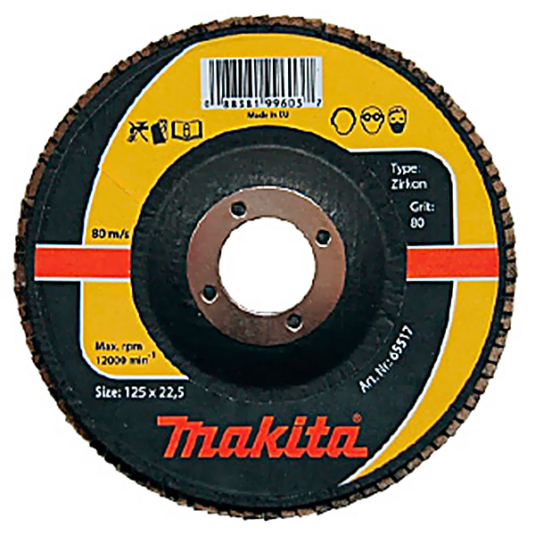 Лепестковый шлифкруг Makita, 115х22,23 мм, К40, цирконий