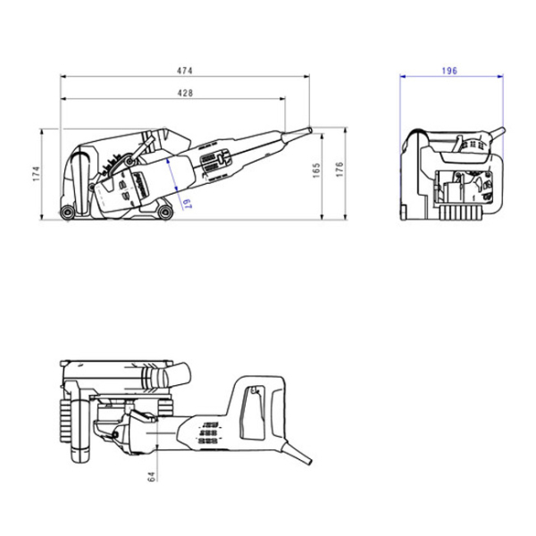 Штроборіз Metabo MFE 40 + 2 диска + долото