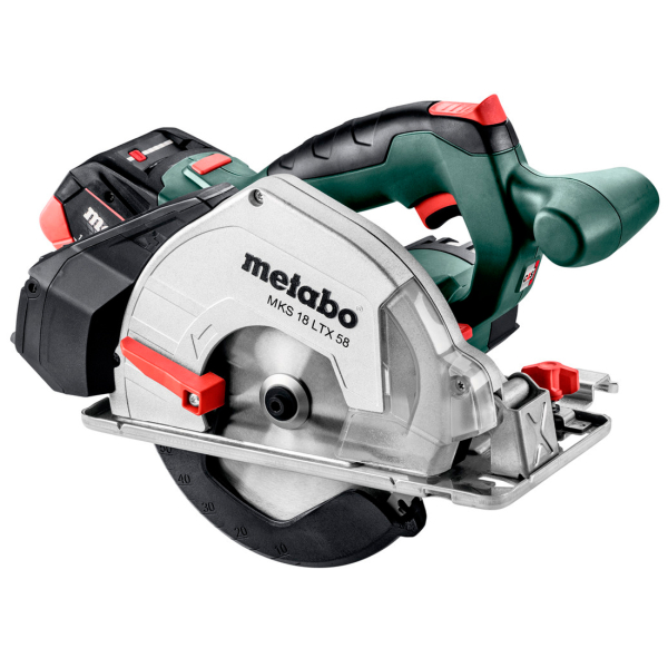 Акумуляторна дискова пила по металу Metabo MKS 18 LTX 58, 2x5.5Ah, з/п, в MetaLoc