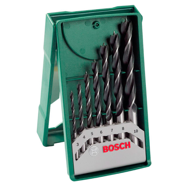 Набор сверл по дереву Bosch Mini-X-Line, 3-10 мм, 7 шт