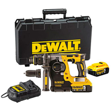 Аккумуляторный перфоратор SDS-Plus DeWalt DCH274P2, 2x5.0Ah, з/у, кейс