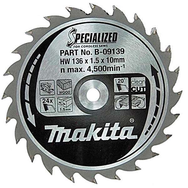 Пильный диск Makita Specialized, 136x10 мм 24T