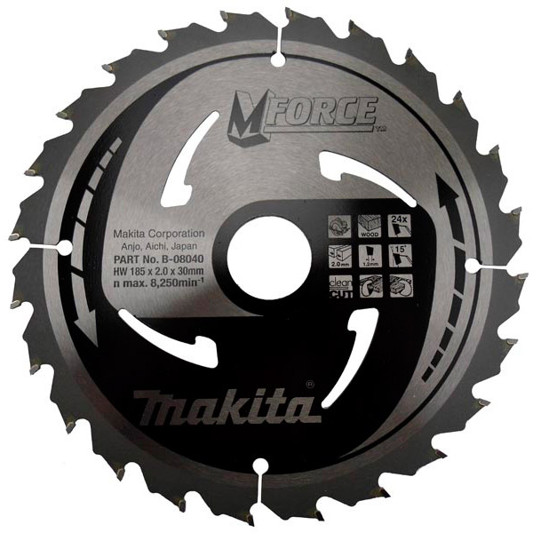 Пильный диск Makita MForce, 185x30 мм 24Т