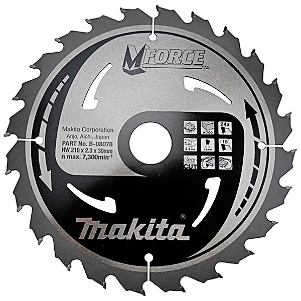 Пильный диск Makita MForce, 210x30 мм 24Т