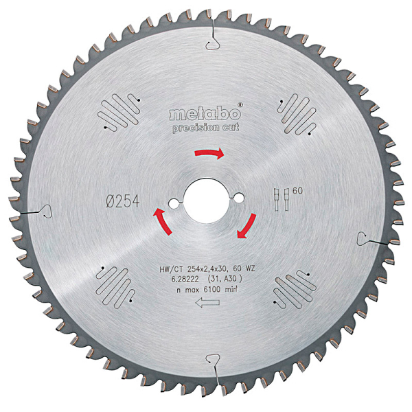 Пильный диск Metabo HW/CT, 160x1,6х20 мм, 24 WZ 22°