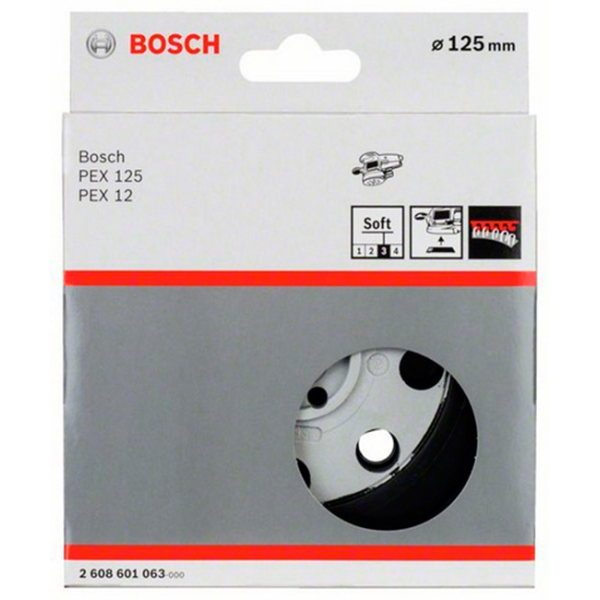 Опорна тарілка Bosch, м`яка, 125 мм, для PEX 12, PEX 12 A, PEX 125