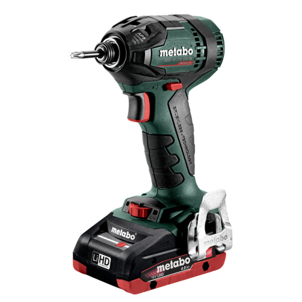Аккумуляторный винтоверт Metabo SSD 18 LTX 200 BL LiHD, 2x4.0Ah, з/у, в кейсе