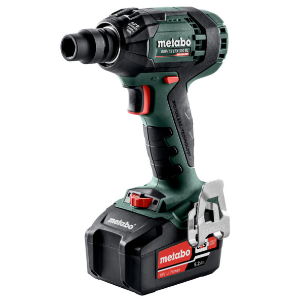 Аккумуляторный гайковерт Metabo SSW 18 LTX 300 BL, 2x5.2Ah, з/у, в кейсе
