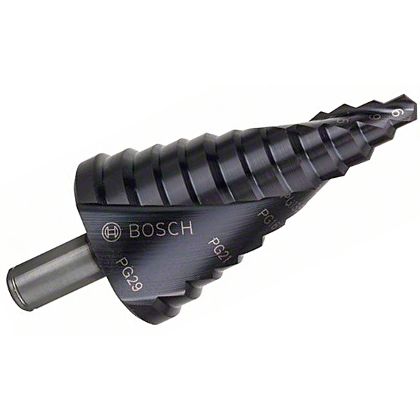 Ступенчатое сверло Bosch HSS-AlTiN, 12 ст., 6-37 мм, PG7-PG2