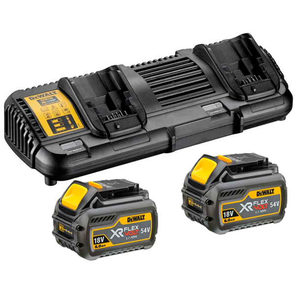Зарядное устройство и 2 аккумулятора XR FlexVolt DeWalt DCB132T2