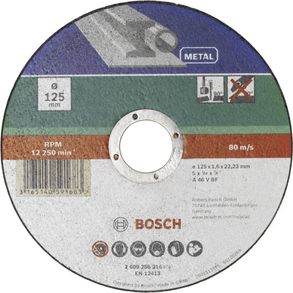 Круг отрезной Bosch, 115×22,23×2,5 мм