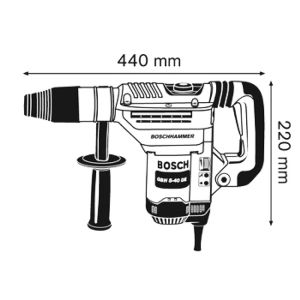 Перфоратор Bosch GBH 5-40 DCE, кейс
