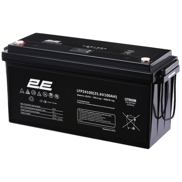 Аккумуляторная батарея 2E LFP24, 24 V, 100 Ah, LCD 8S