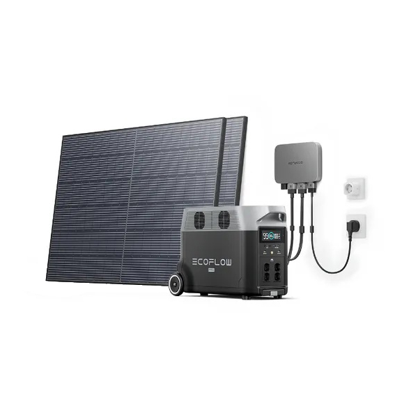 Комплект энергонезависимости EcoFlow PowerStream из инвертора 600 Вт, 2х400W Solar Panel, DELTA Pro и 2 смарт розеток