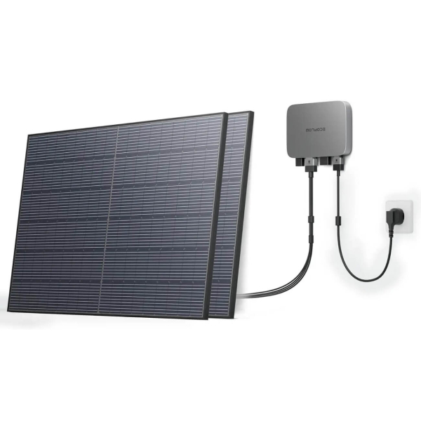 Комплект енергонезалежності EcoFlow PowerStream з інвертора 600 Вт, 2х400W Solar Panel та кабеля MC4