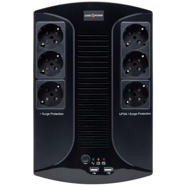 Джерело безперебійного живлення LogicPower LP 650VA-6PS, 455W
