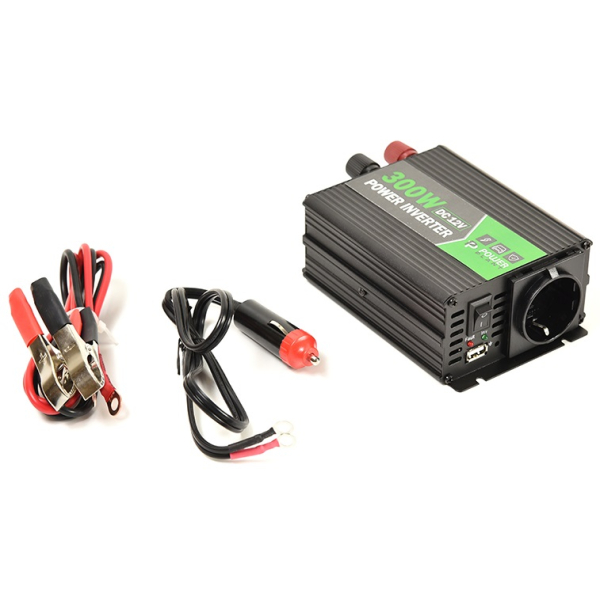 Інвертор автомобільний PowerPlant HYM300-122, 12V