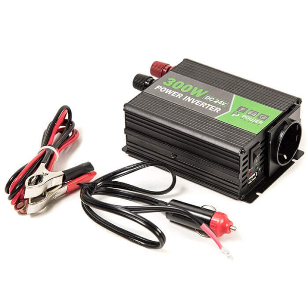 Інвертор автомобільний PowerPlant HYM300-242, 24V