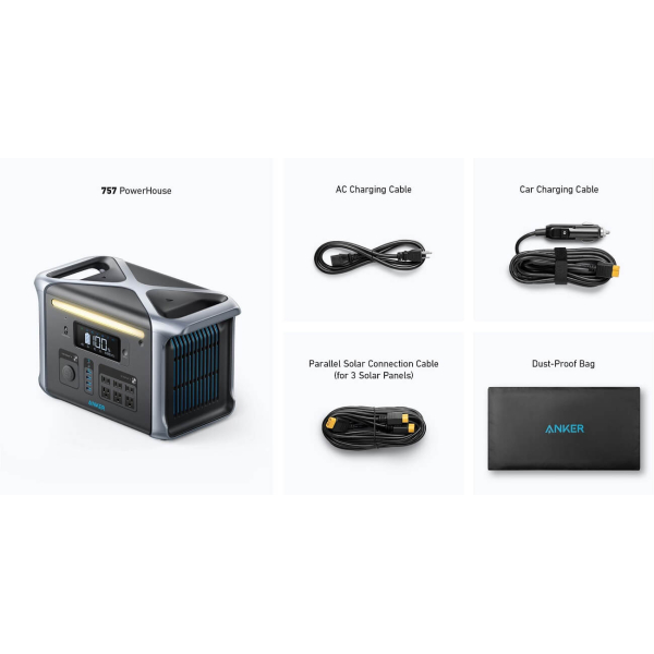 Зарядная станция с функцией ИБП Anker PowerHouse 757, 1229 Вт/час, 1500 Вт