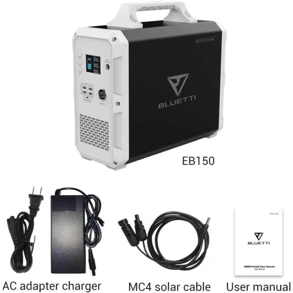 Зарядна станція Bluetti EB150 Black, 1500 Вт/год, 1000 Вт
