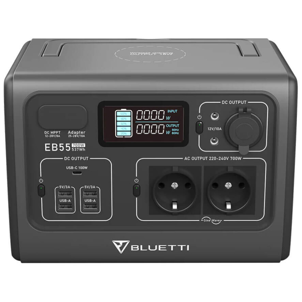Зарядна станція Bluetti EB55, 537 Вт/год, 700 Вт