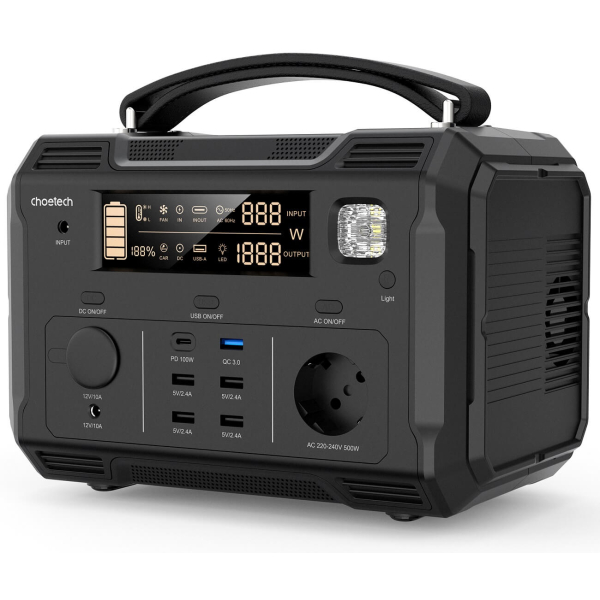 Зарядная станция Choetech BS004, 484 Вт/час, 500 Вт