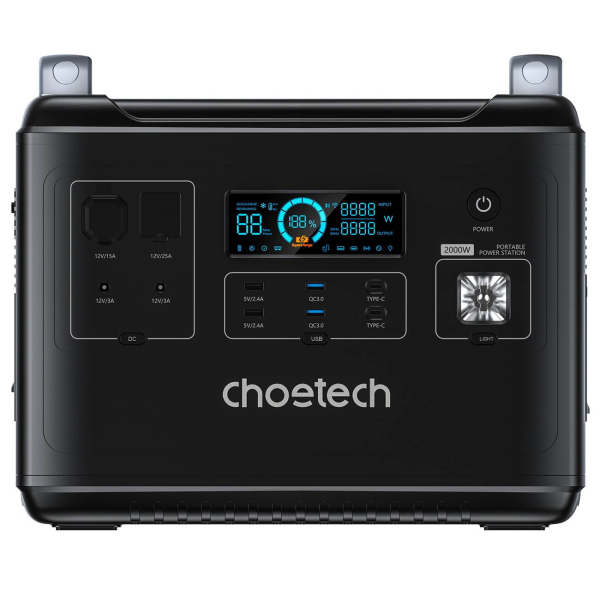 Зарядна станція з функцією ДБЖ Choetech BS006, 1997 Вт/год, 2000 Вт