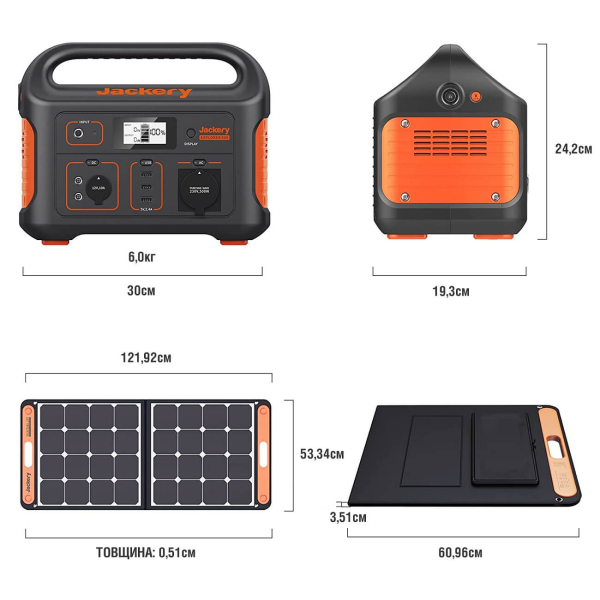 Зарядна станція Jackery Explorer 500 EU, 518 Вт/год, 500 Вт