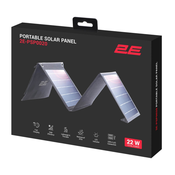 Портативна сонячна панель 2E PSP0020, 22 Вт