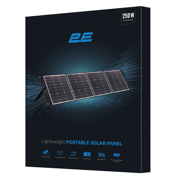 Легкая портативная солнечная панель 2E PSPLW250, 250 Вт