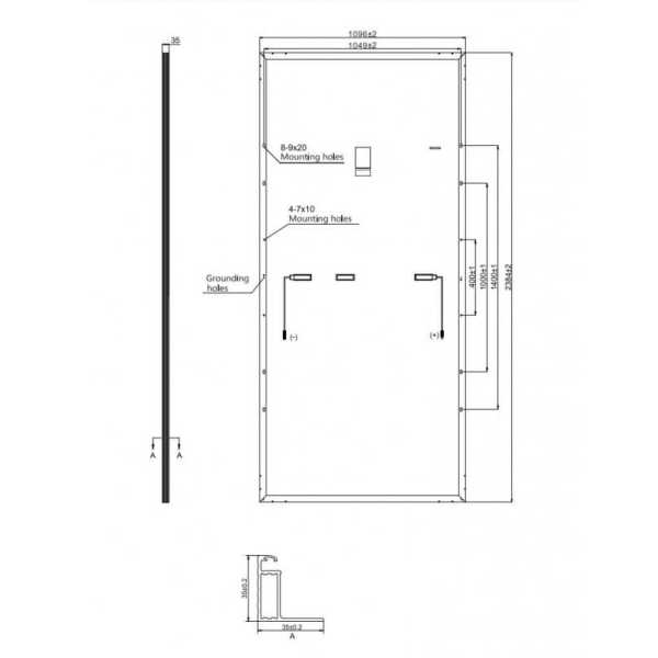 Сонячна панель Risen RSM110-8-545M 12BB TITAN, 545 Вт