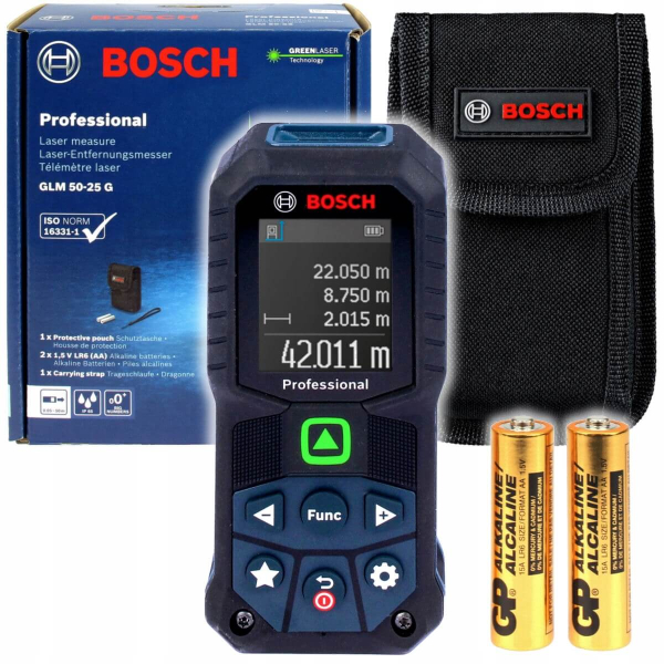 Лазерный дальномер Bosch Professional GLM 50-25 G с чехлом