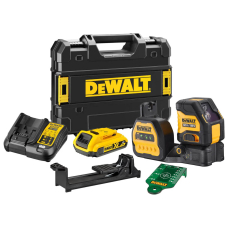 Уровень лазерный линейный DeWalt DCE088D1G18, 1x2.0Аh, з/у, аксесуары, в чемодане