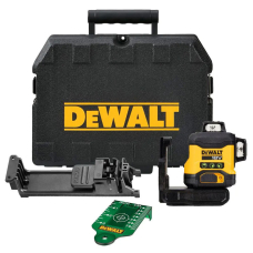 Лазерный линейный уровень DeWalt DCLE34031N, каркас, в чемодане с кронштейном