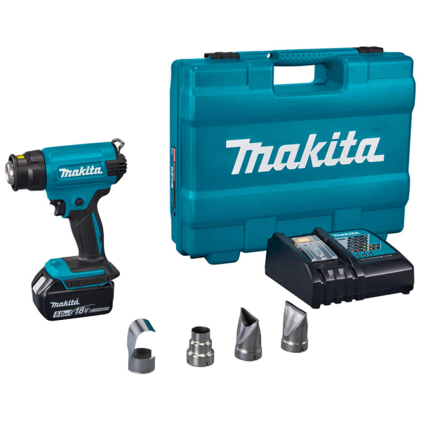 Акумуляторний технічний фен Makita DHG 180 RT, 1x5.0Ah, з/п, кейс